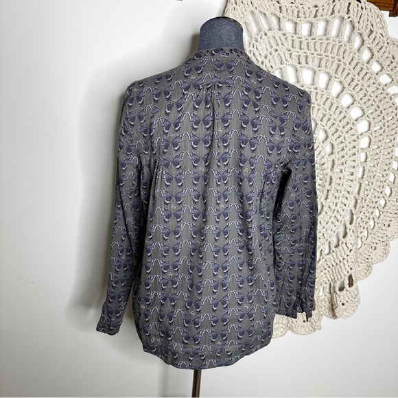 Zadig & Voltaire Traviata Butterfly Indie Sleaze Blouse Size Medium - Picture 3 of 6